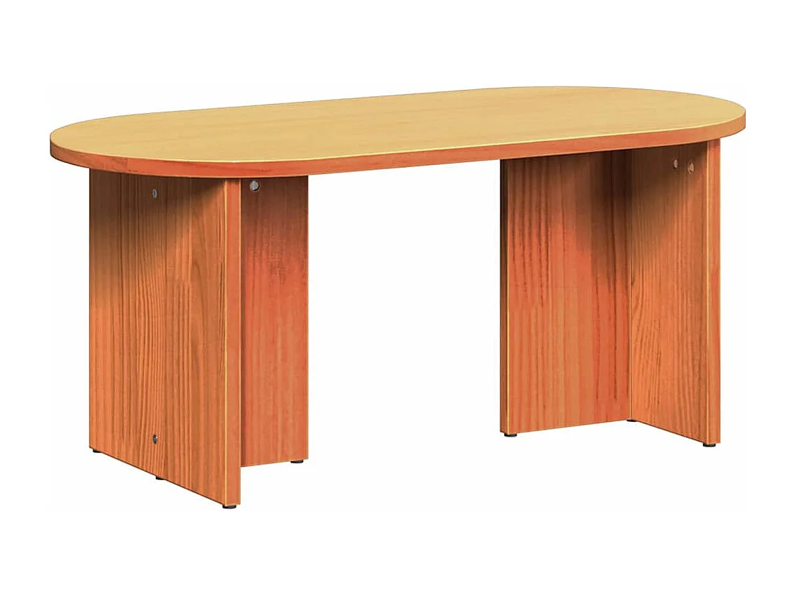Table basse salon-Table d'appoint Marron cire 80x39,5x35 cm Bois de pin massif SHL88695
