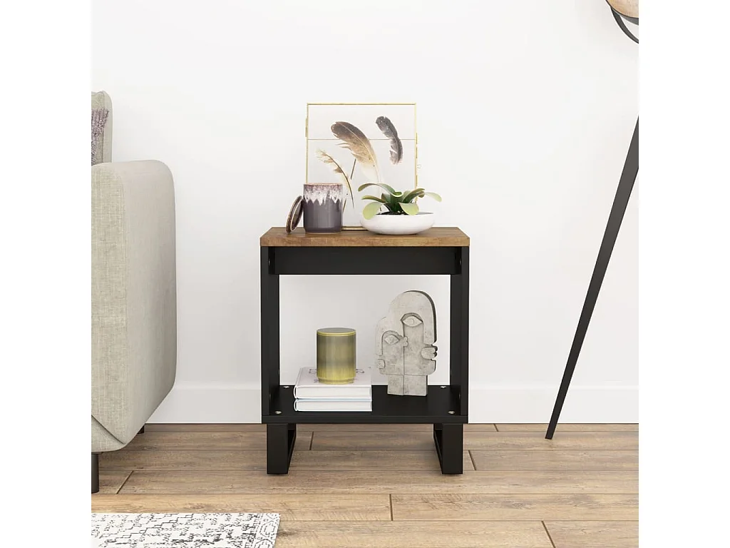 Table basse salon-Table d'appoint 40x31x46 cm Bois de manguier solide et d'ingénierie SHL31239