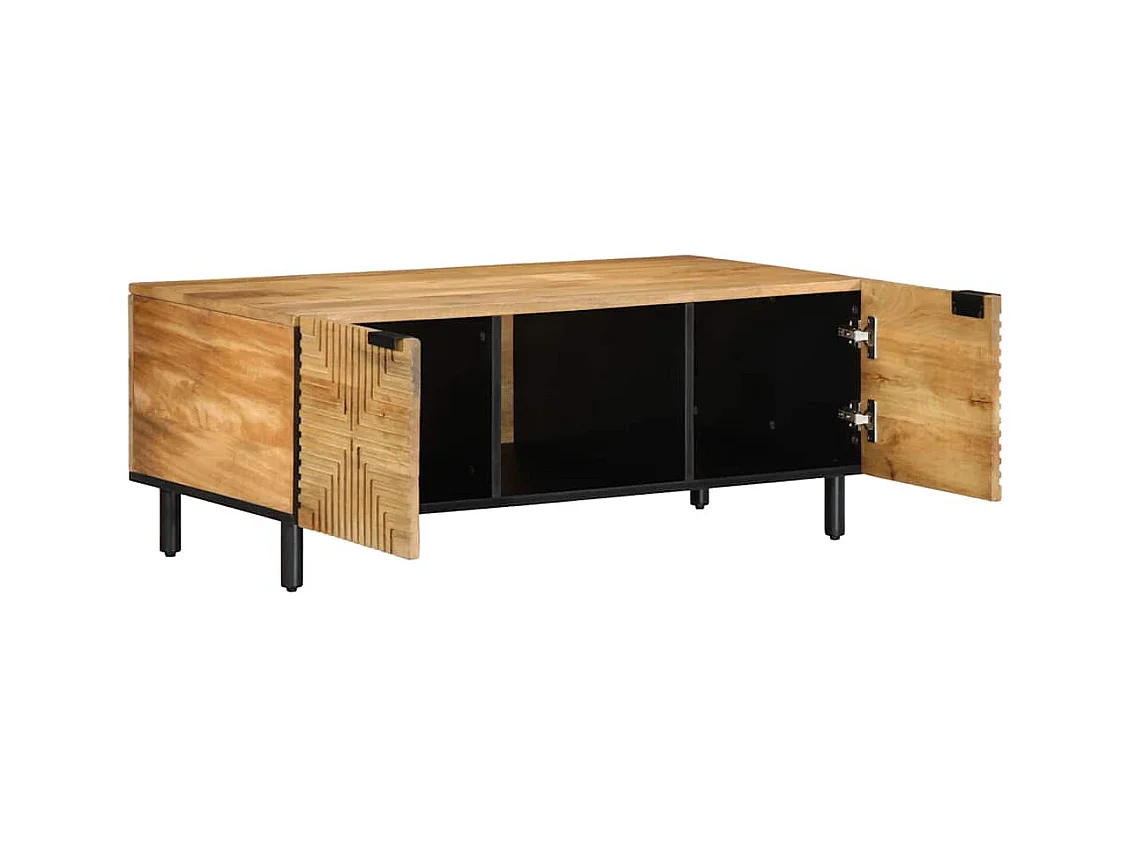 Mesas de centro apilables | Mesitas auxiliares 3 piezas madera de ingeniería negro SHL2985