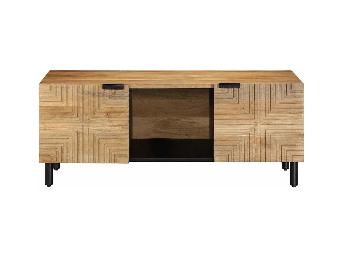 Mesas de centro apilables | Mesitas auxiliares 3 piezas madera de ingeniería negro SHL2985