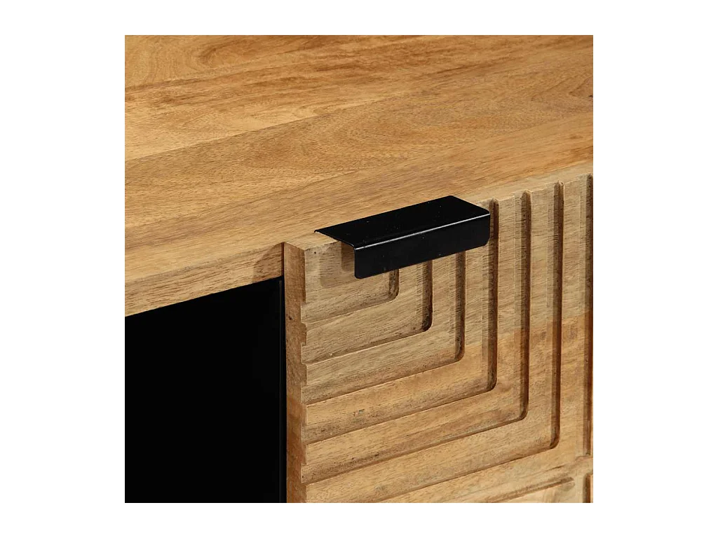 Mesas de centro apilables | Mesitas auxiliares 3 piezas madera de ingeniería negro SHL2985