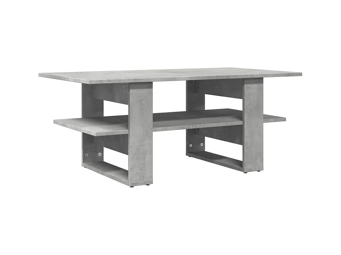 Table basse salon-Table d'appoint gris béton 102x55x42 cm bois d'ingénierie SHL96378