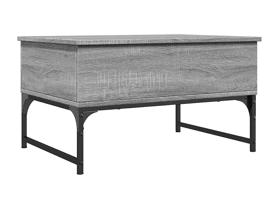 Couchtisch-Wohnzimmertisch-Beistelltische Grau Sonoma 70x50x40 cm Holzwerkstoff und Metall SHL99569
