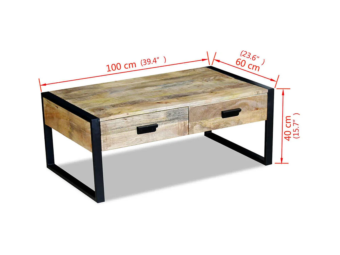 Mesa de centro | Mesa auxiliar salon con ruedas madera ingeniería negra 55x36x63,5 cm SHL2069
