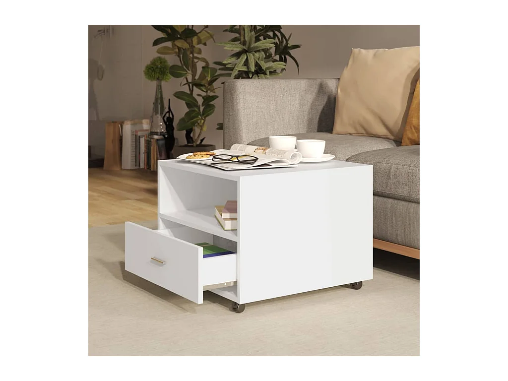 Mesa de centro | Mesa auxiliar de madera maciza de pino Ø 55x45 cm SHL3294