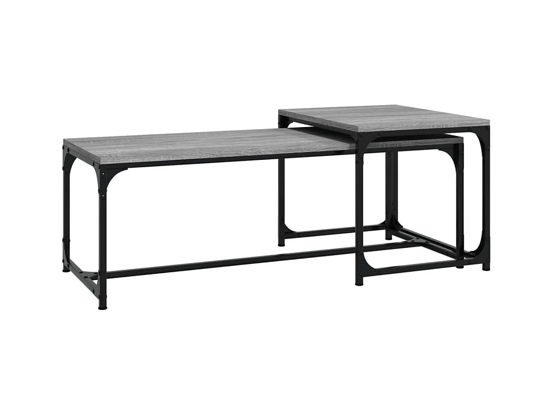 Tables basses 2 pcs Sonoma gris Bois d'ingénierie SHL89405