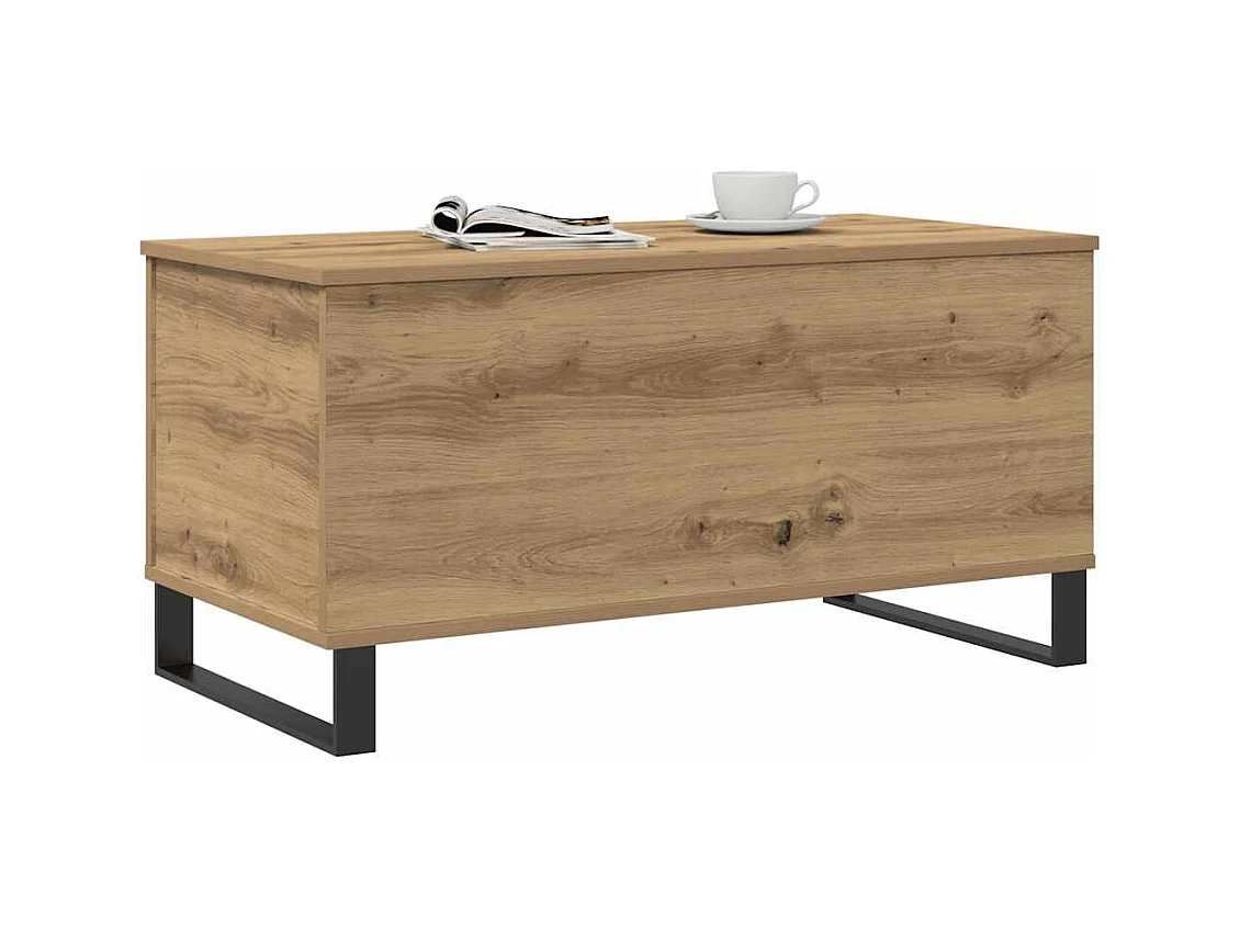 Mesa de centro | Mesa de apoio 90x44.5x45 cm derivados madeira carvalho artisiano