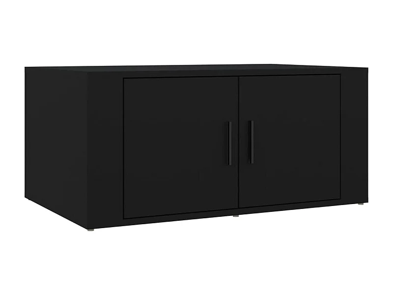 Tavolino da Salotto-Tavolino da Caffè Laterale Nero 80x50x36 cm in Legno Multistrato SHL28545