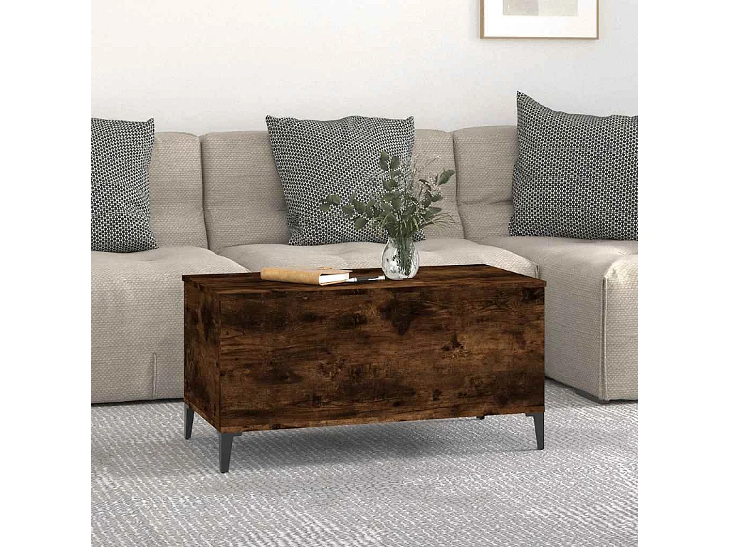 Couchtisch-Wohnzimmertisch-Beistelltische Räuchereiche 90x44,5x45 cm Holzwerkstoff SHL63058