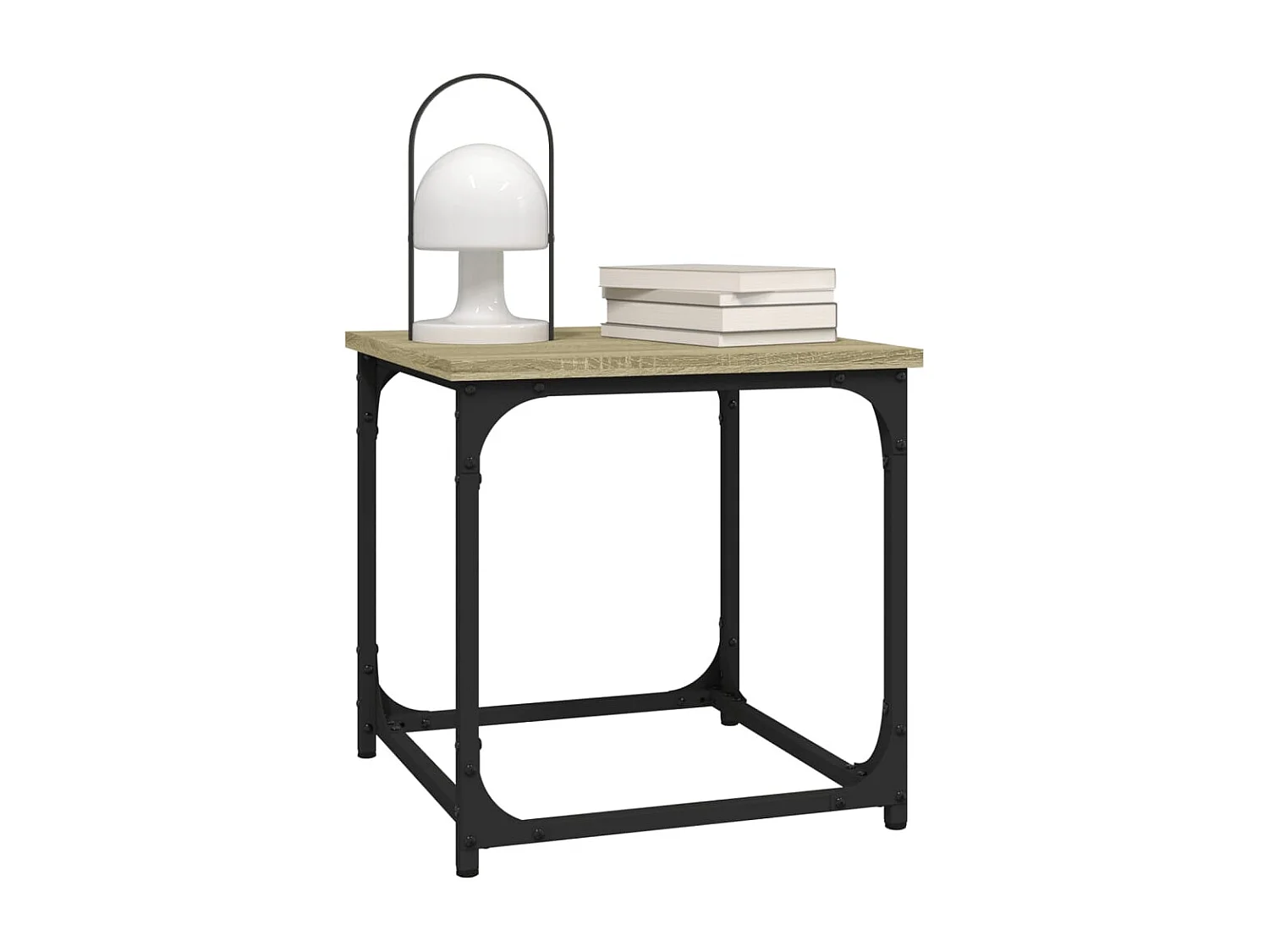 Mesa de centro | Mesa auxiliar madera de ingeniería gris hormigón 50x50x40 cm SHL2859