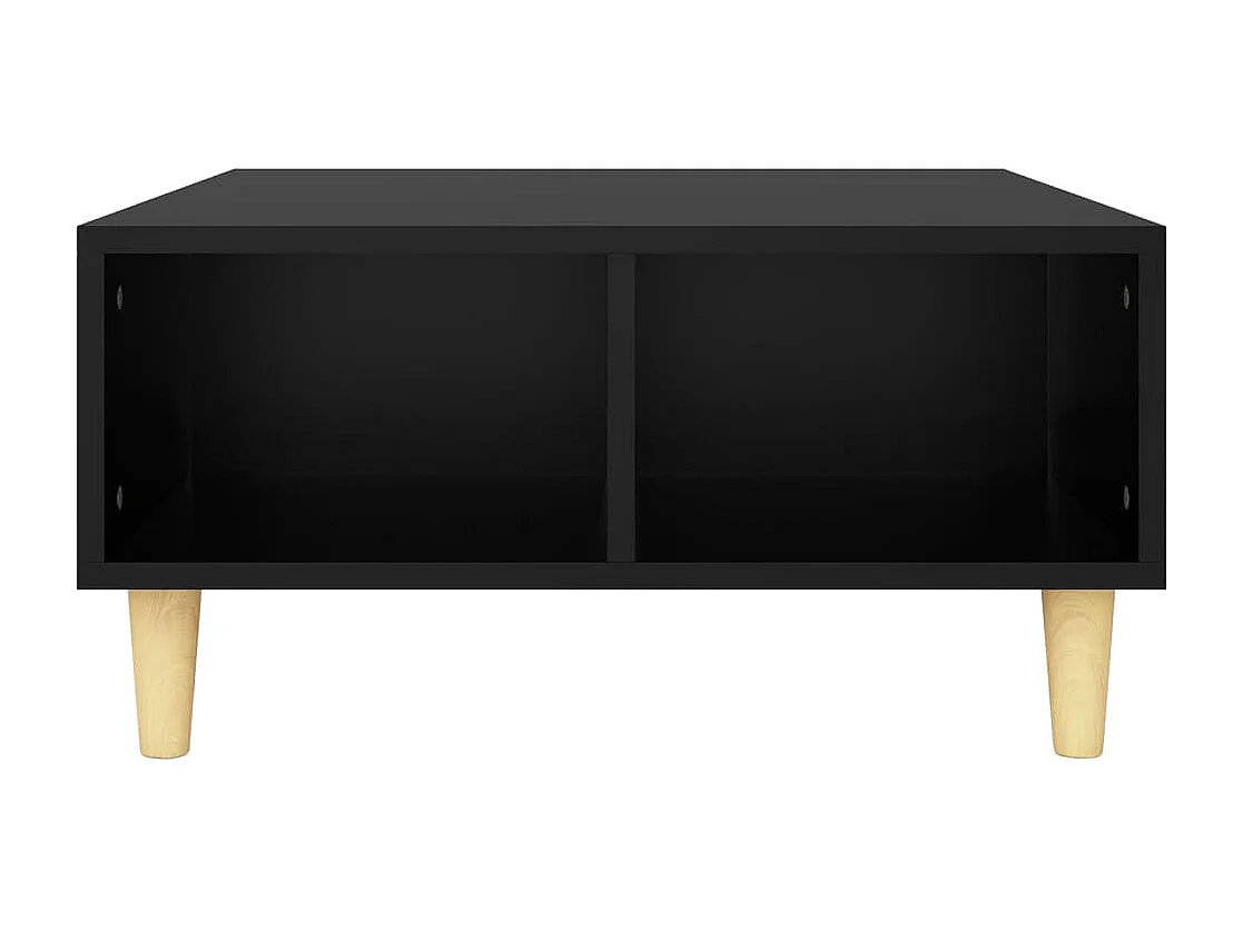 Mesa de centro | Mesa auxiliar con luces LED roble negro 50x49x40 cm SHL2725