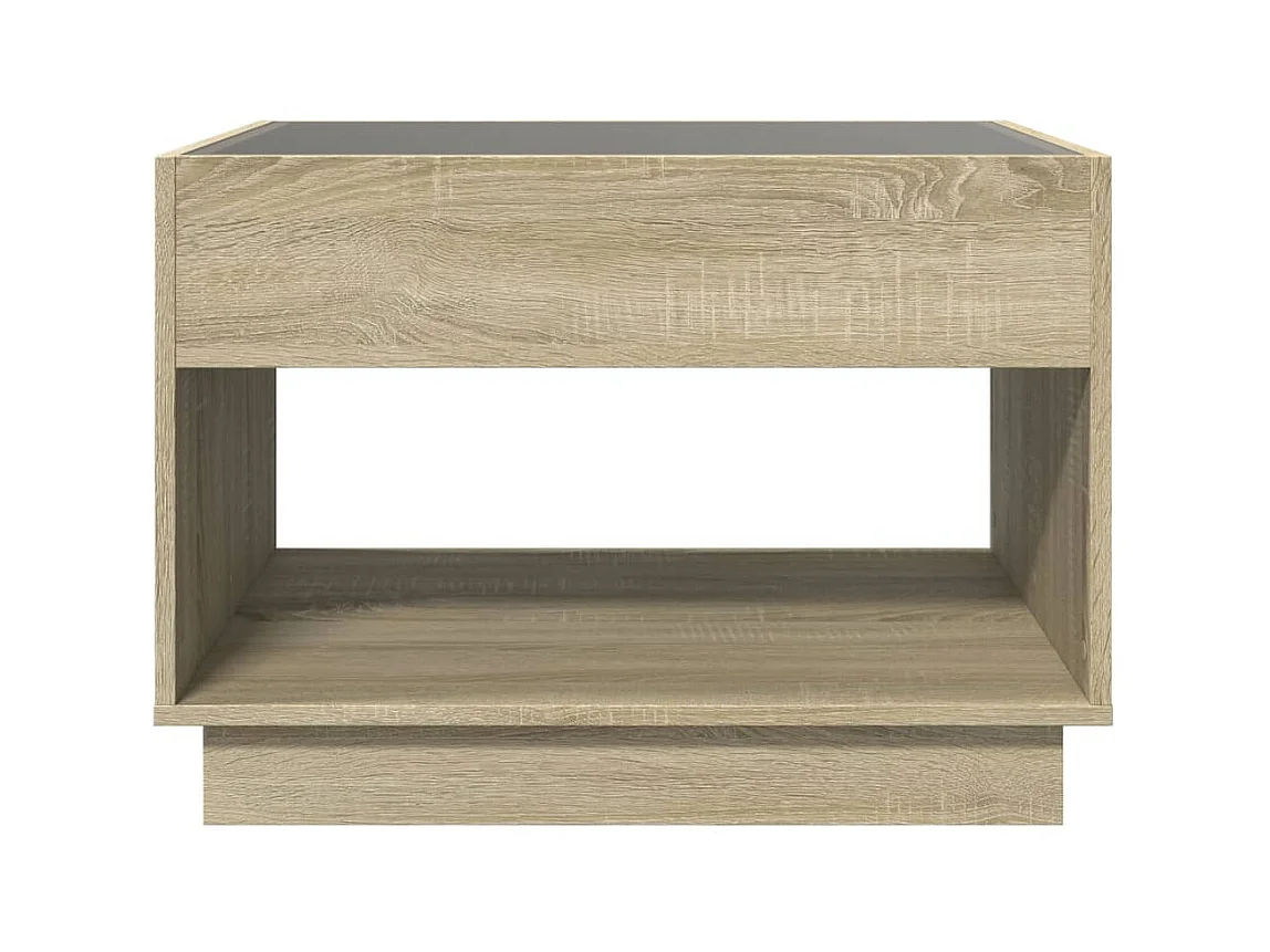 Mesa de centro-Mesa auxiliar madera de ingeniería gris Sonoma 90x50x41,5 cm SHL3703