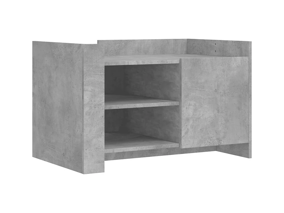 Mesa de centro | Mesa de apoio 80x50x50 cm derivados de madeira cinza cimento