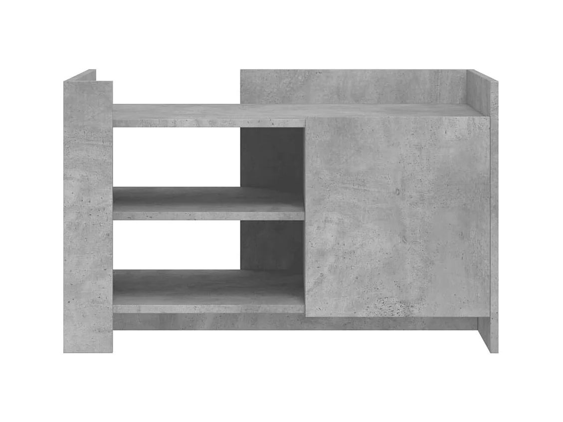 Mesa de centro | Mesa de apoio 80x50x50 cm derivados de madeira cinza cimento