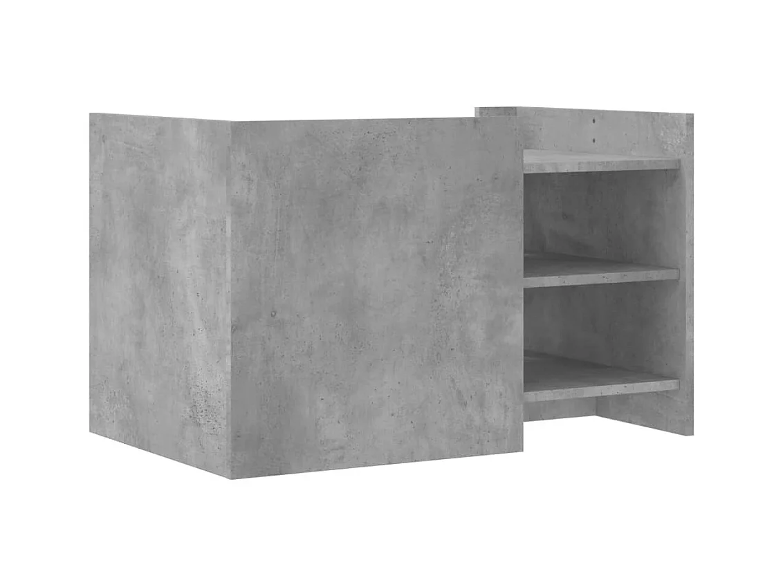 Mesa de centro | Mesa de apoio 80x50x50 cm derivados de madeira cinza cimento