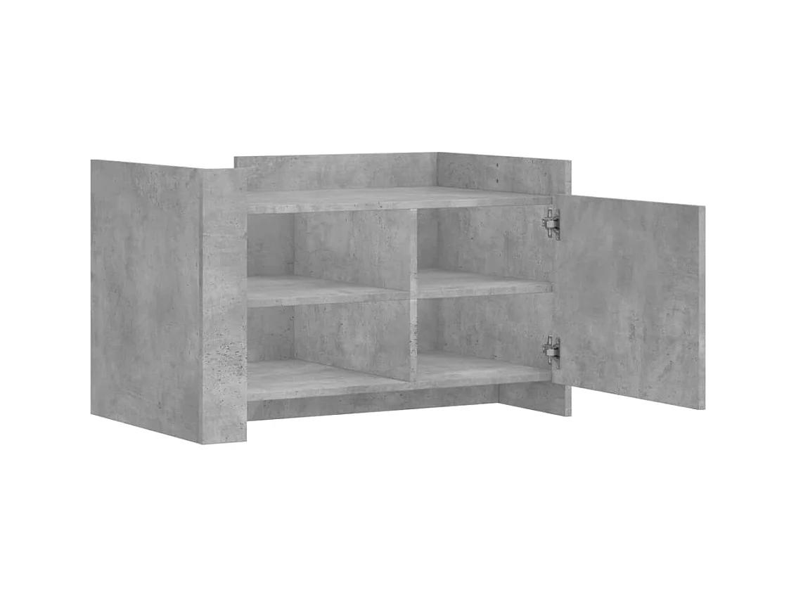 Mesa de centro | Mesa de apoio 80x50x50 cm derivados de madeira cinza cimento