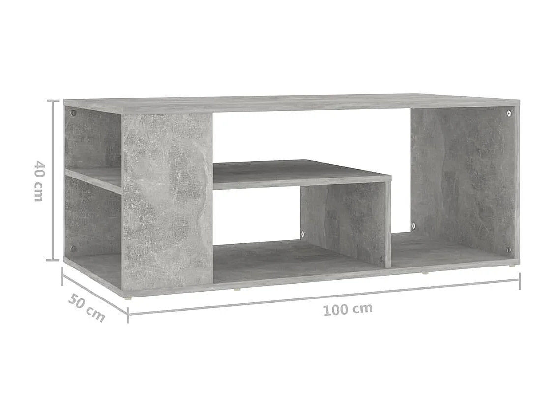 Mesa de centro | Mesa auxiliar de madera de ingeniería blanca 100x50x50 cm SHL3466