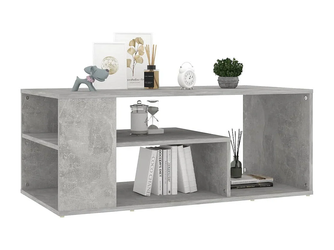 Couchtisch-Sofatisch-Beistelltische Betongrau 100x50x40 cm Holzwerkstoff SHL2702
