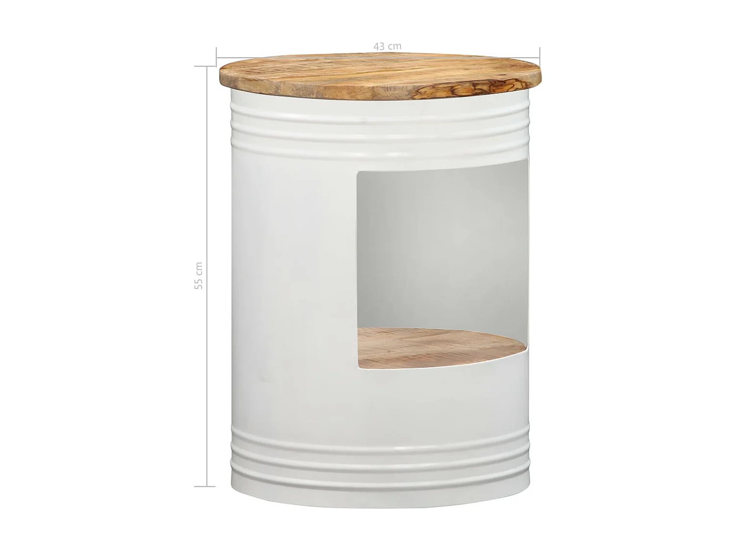 Mesa de centro | Mesa de apoio | Mesa de café 43x55 cm madeira de mangueira maciça