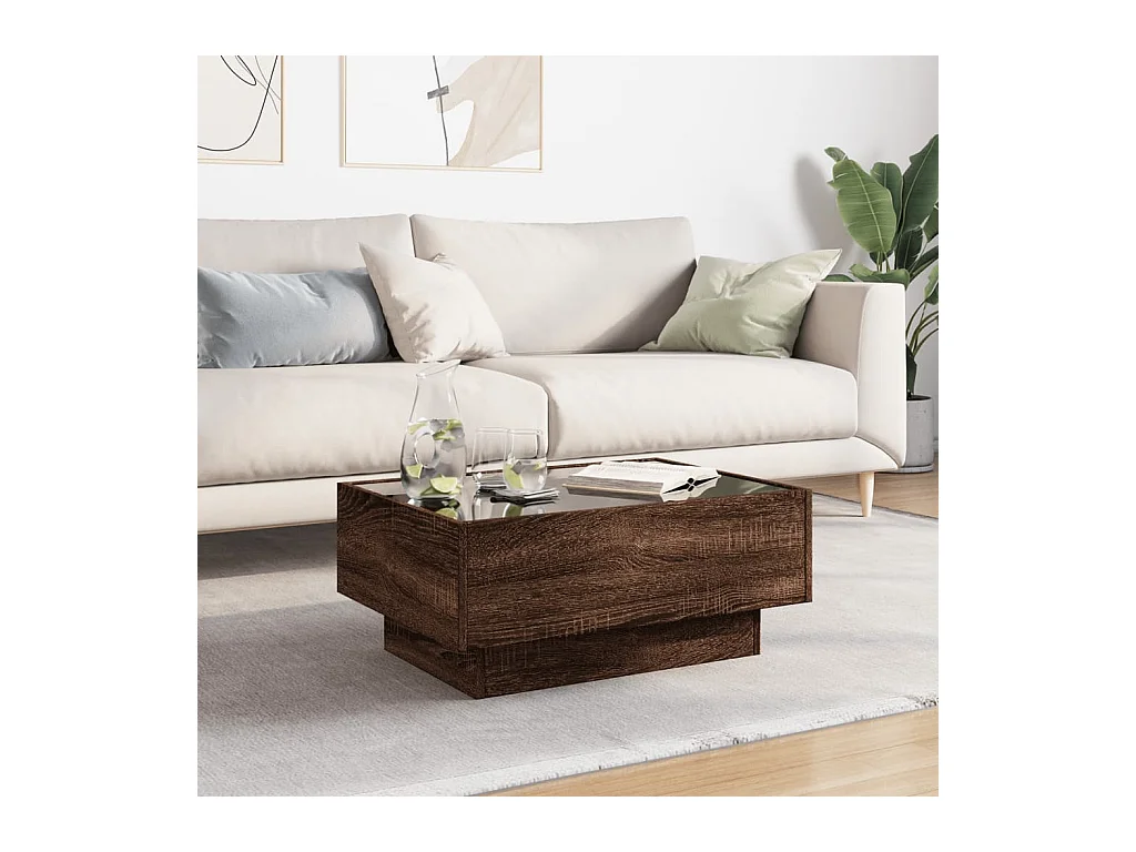 Mesa de centro-Mesa auxiliar madera contrachapada gris Sonoma 100x50x40 cm SHL2868