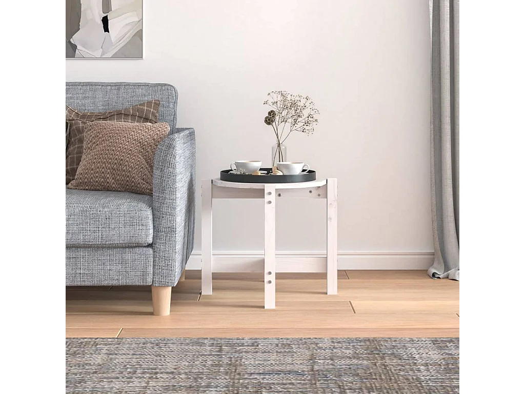 Mesa de centro | Mesa auxiliar madera de ingeniería blanco 90x60x35 cm SHL2408