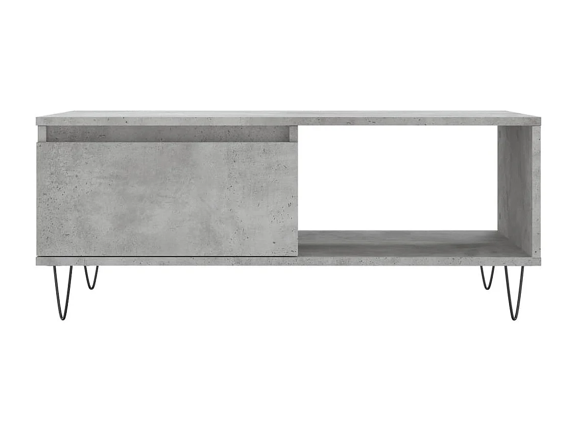 Mesa de centro | Mesa auxiliar madera ingeniería metal gris Sonoma 100x50x40 cm SHL4560