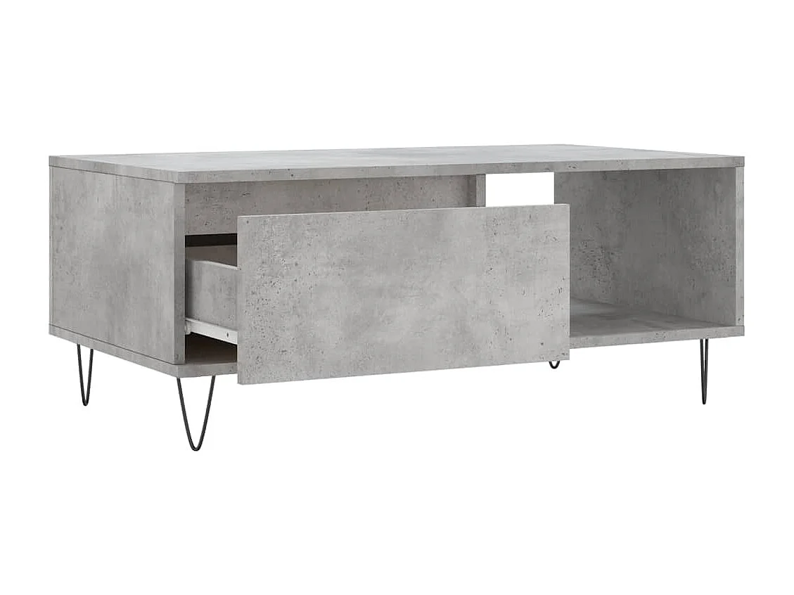 Mesa de centro | Mesa auxiliar madera ingeniería metal gris Sonoma 100x50x40 cm SHL4560