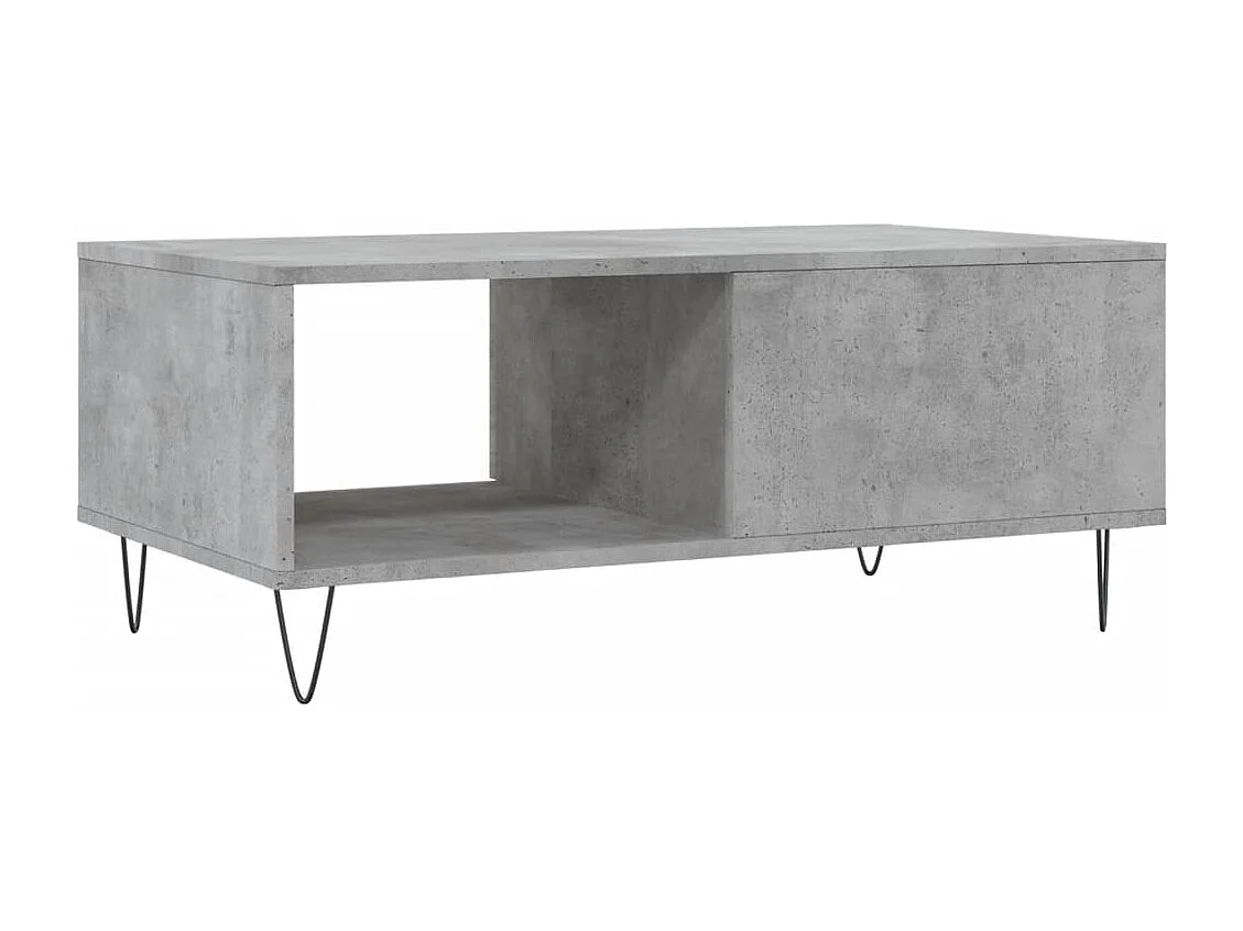 Table basse salon-Table d'appoint Gris béton 90x50x36,5 cm Bois d'ingénierie SHL6976