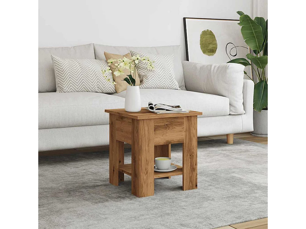 Couchtisch-Wohnzimmertisch-Beistelltische Artisan-Eiche 40x40x42 cm Holzwerkstoff SHL40886