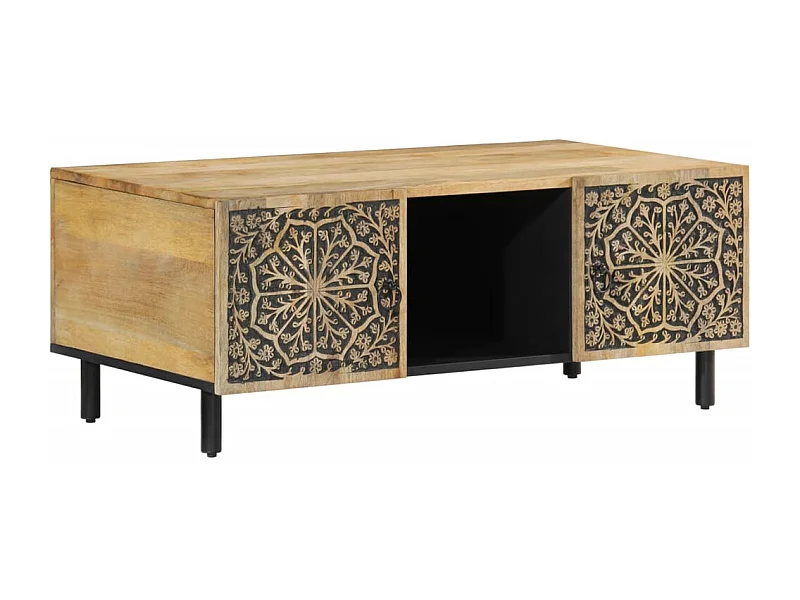 Mesa de centro | Mesa de apoio | Mesa de café 100x54x40 cm madeira de mangueira maciça