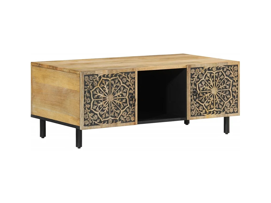 Mesa de centro | Mesa de apoio | Mesa de café 100x54x40 cm madeira de mangueira maciça