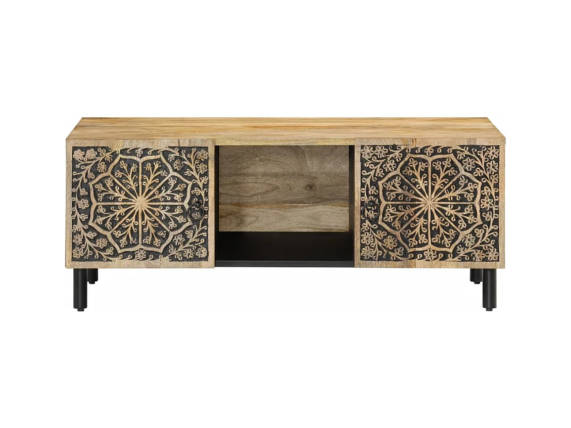 Mesa de centro | Mesa de apoio | Mesa de café 100x54x40 cm madeira de mangueira maciça