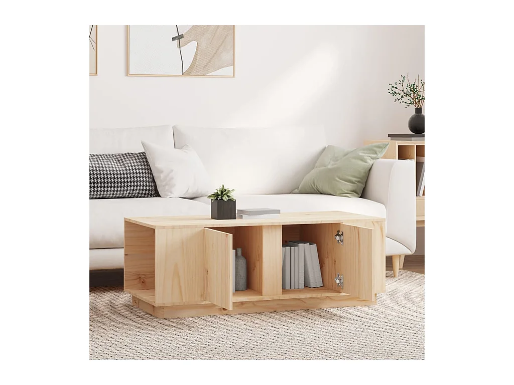 Mesa de centro | Mesa auxiliar madera contrachapada gris hormigón 90x50x40 cm SHL8304