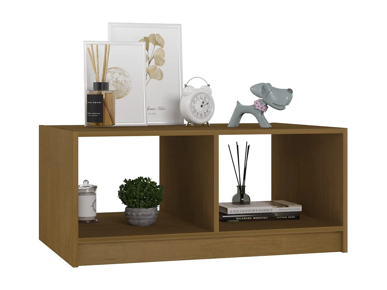 Mesa de centro | Mesa auxiliar de madera maciza de pino gris 118x63x45 cm SHL285443