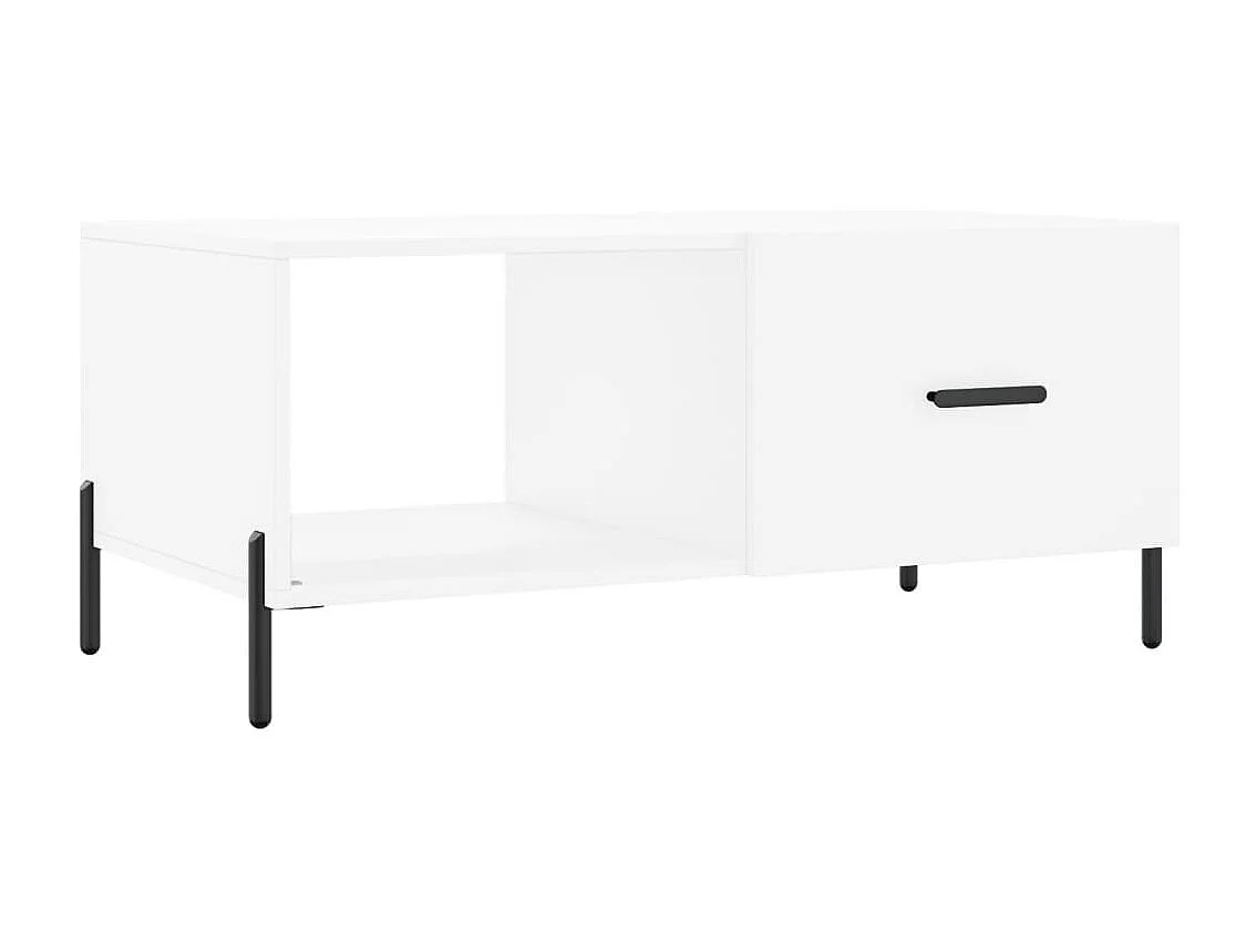 Table basse salon-Table d'appoint blanc 90x50x40 cm bois d'ingénierie SHL71740