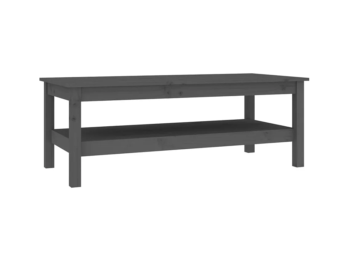 Table basse salon-Table d'appoint Gris 110x50x40 cm Bois massif de pin SHL54831