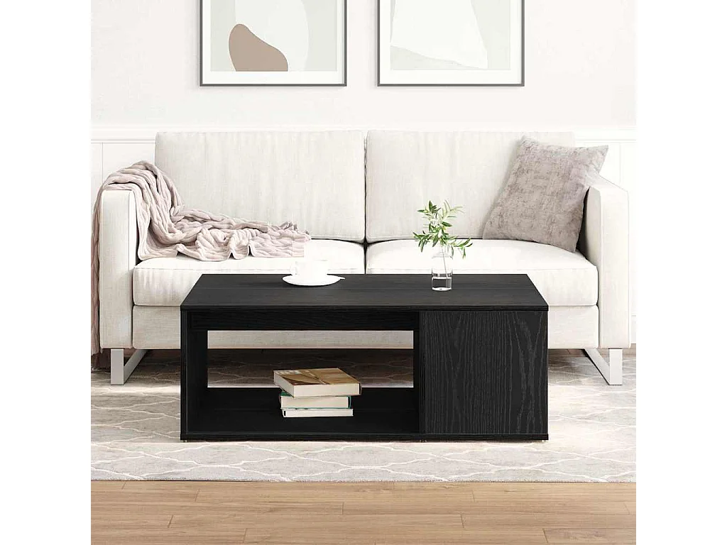 Mesa de centro | Mesa de apoio Carvalho preto 90x67x33 cm