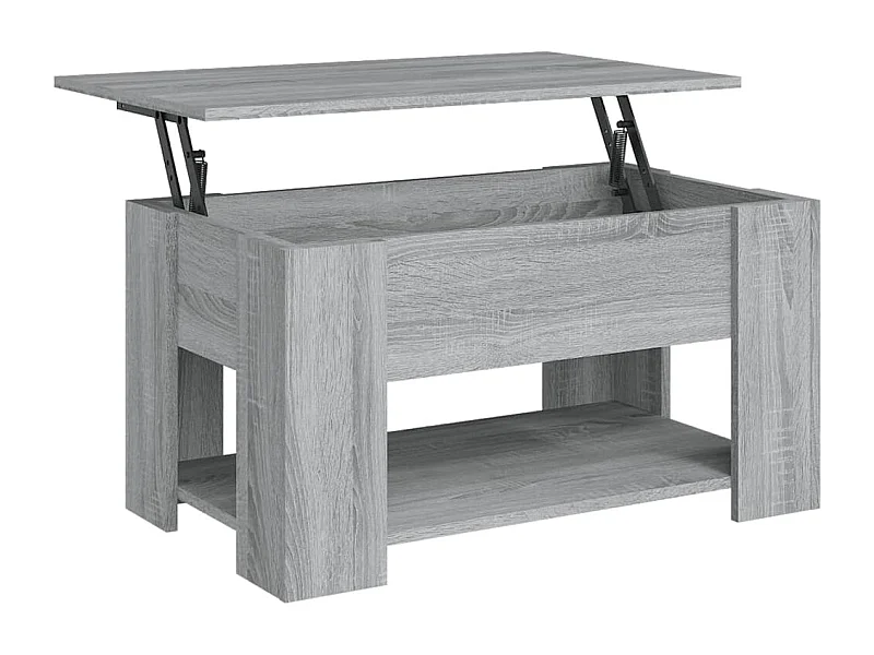 Tavolino da Salotto-Tavolino da Caffè Laterale Grigio Sonoma 79x49x41 cm Legno Multistrato SHL47853
