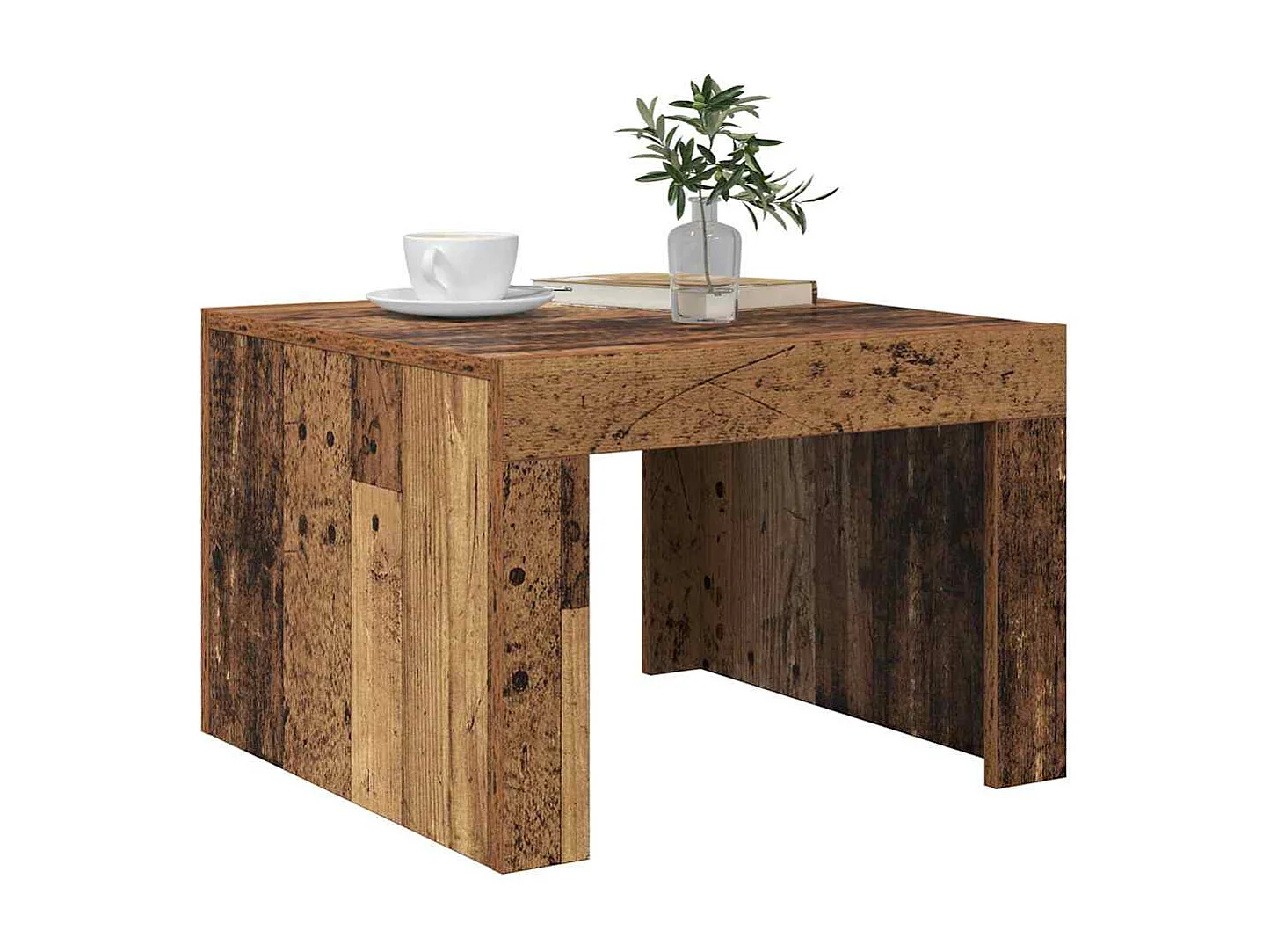 Couchtisch-Wohnzimmertisch-Beistelltische Altholz 50x50x35 cm Holzwerkstoff SHL43963