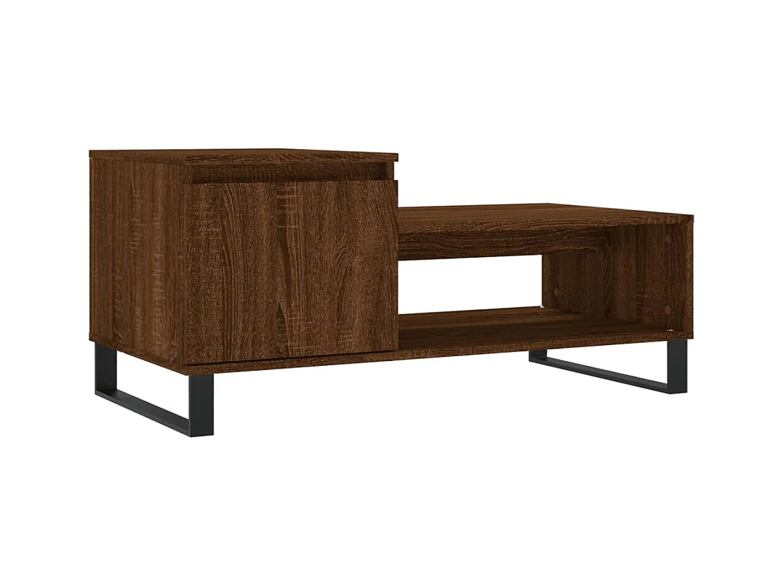 Table basse salon-Table d'appoint Chêne marron 100x50x45 cm Bois d'ingénierie SHL9019