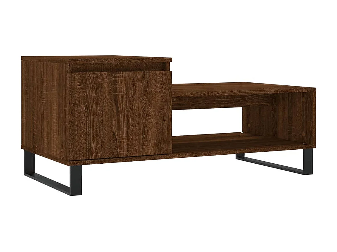 Couchtisch-Wohnzimmertisch-Beistelltische Braun Eichen-Optik 100x50x45 cm Holzwerkstoff SHL26441