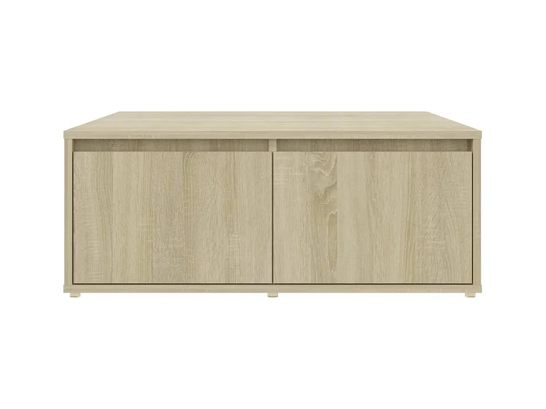 Mesa de centro | Mesa auxiliar con ruedas madera ingeniería roble 91x55x34 cm SHL2796