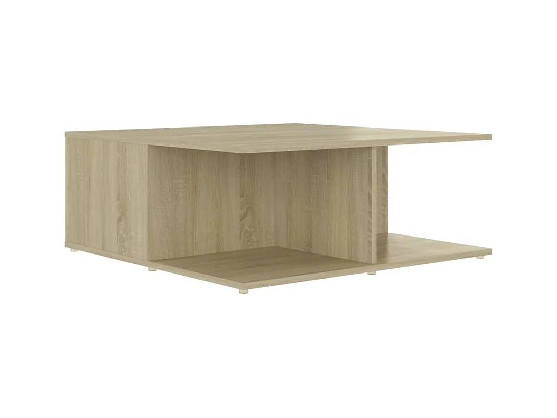 Mesa de centro | Mesa auxiliar con ruedas madera ingeniería roble 91x55x34 cm SHL2796