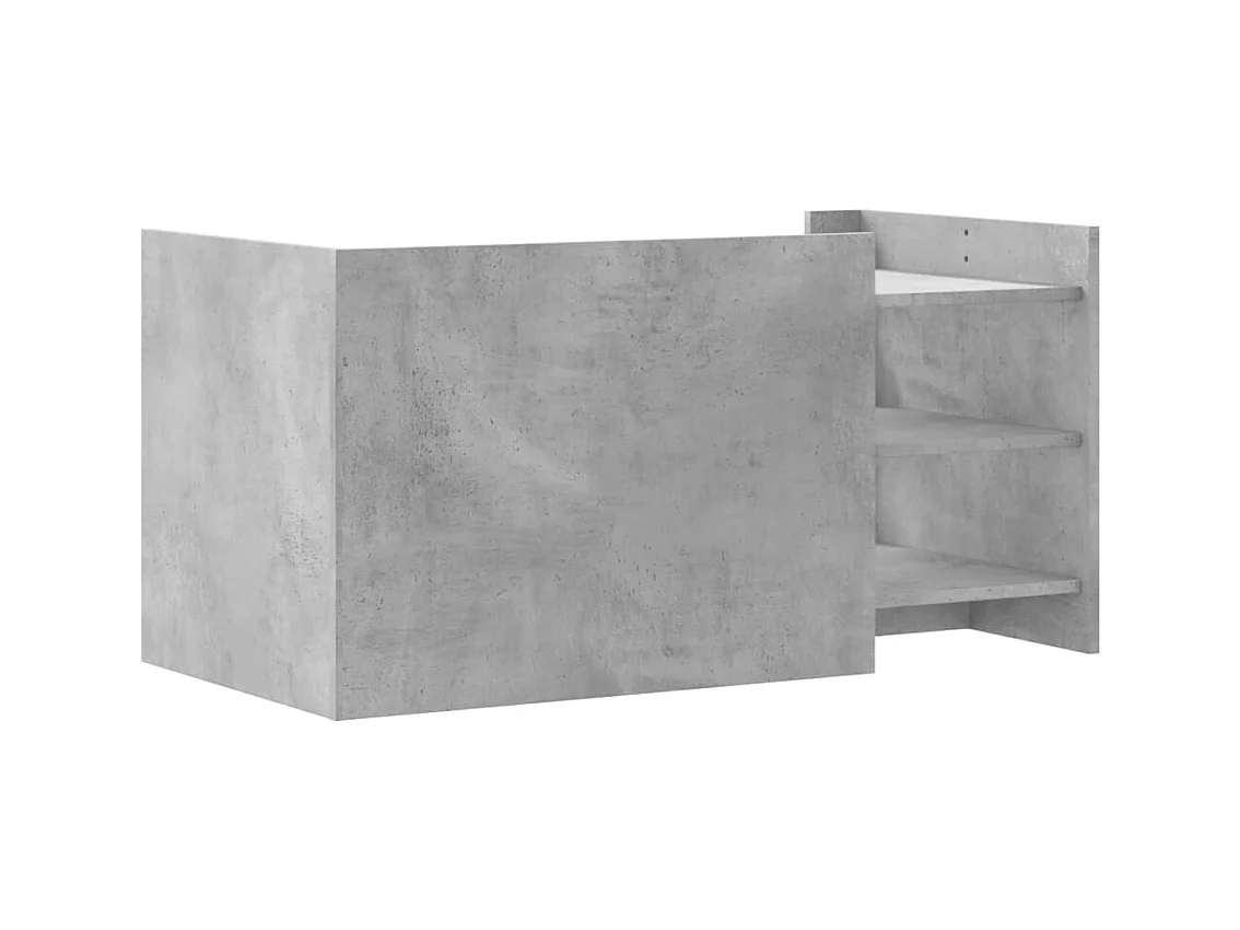 Mesa de centro-Mesa auxiliar madera maciza de acacia gris 100x50x30 cm SHL417830