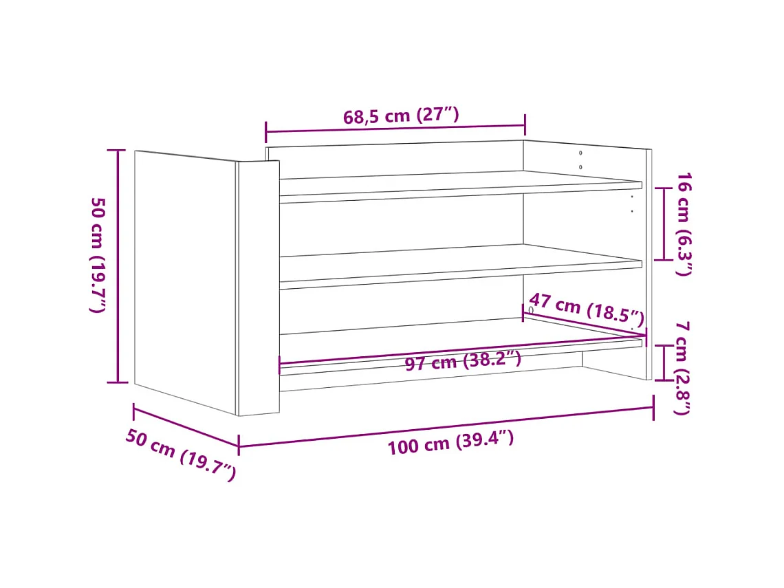 Mesa de centro-Mesa auxiliar madera maciza de acacia gris 100x50x30 cm SHL417830