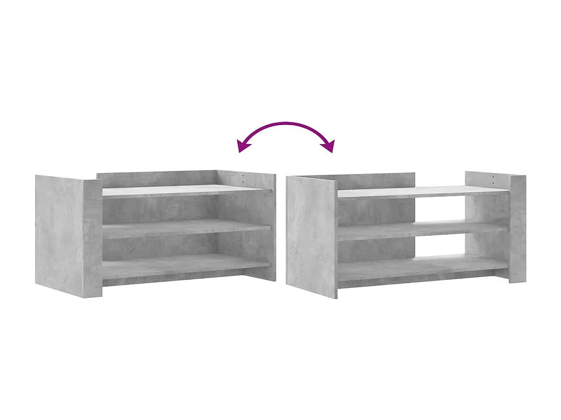 Couchtisch-Wohnzimmertisch-Beistelltische Betongrau 100x50x50 cm Holzwerkstoff SHL19781