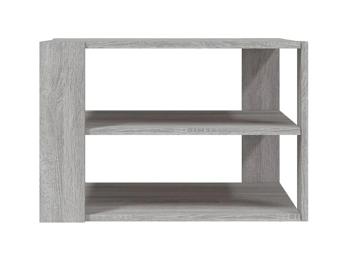 Mesa de centro-Mesa auxiliar acero inoxidable y madera reciclada plateada SHL2104