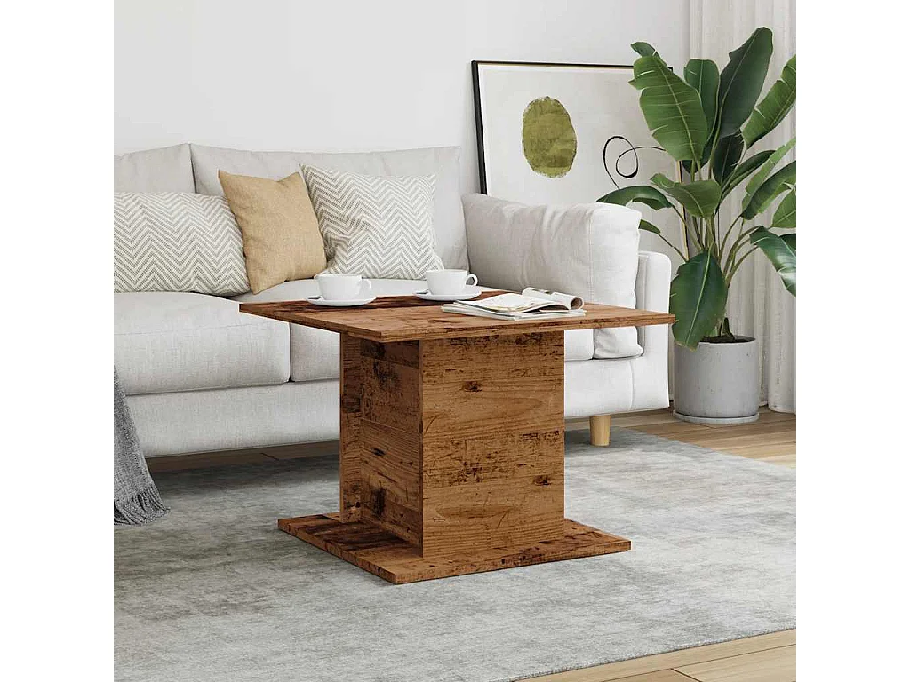 Mesa de centro-Mesa auxiliar redonda de madera maciza de mango 53x43 cm SHL1093