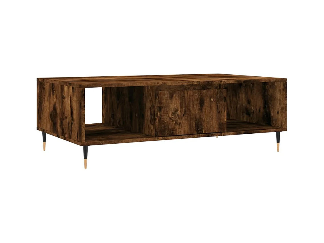 Table basse salon-Table d'appoint chêne fumé 104x60x35 cm bois d'ingénierie SHL90037