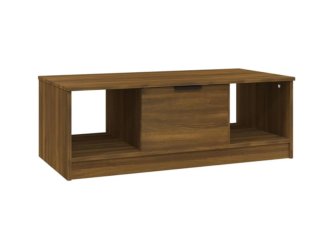 Table basse salon-Table d'appoint chêne marron 102x50x36 cm bois d'ingénierie SHL83927